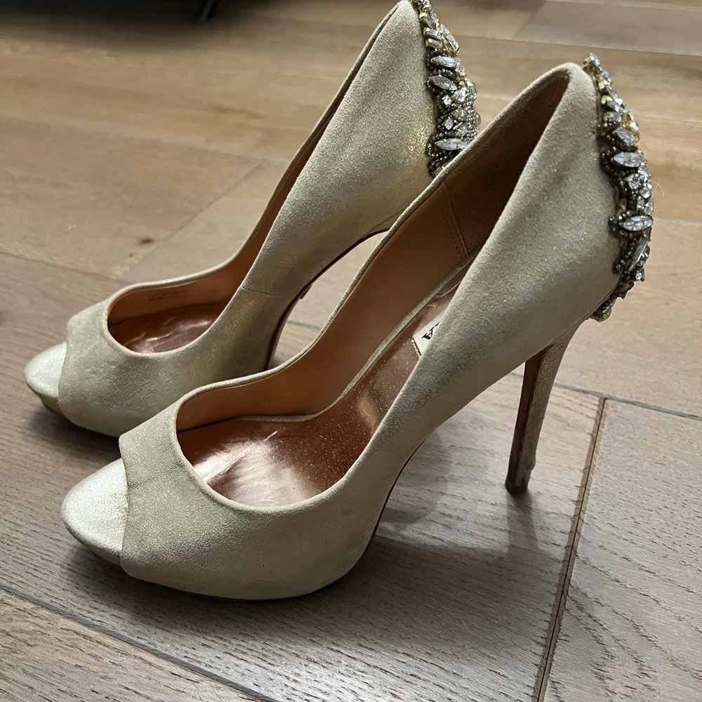 Badgley Mischka Stiletto Heels with Studded Back